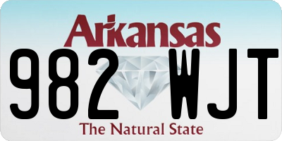 AR license plate 982WJT