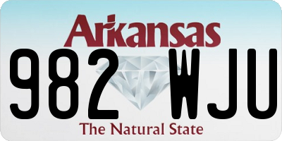 AR license plate 982WJU