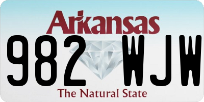 AR license plate 982WJW