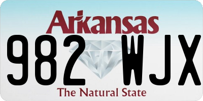 AR license plate 982WJX
