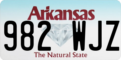 AR license plate 982WJZ