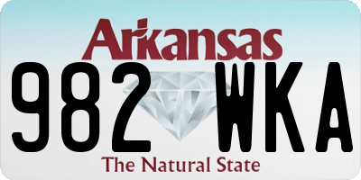 AR license plate 982WKA