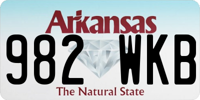 AR license plate 982WKB