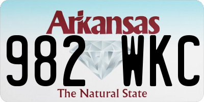 AR license plate 982WKC