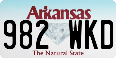 AR license plate 982WKD