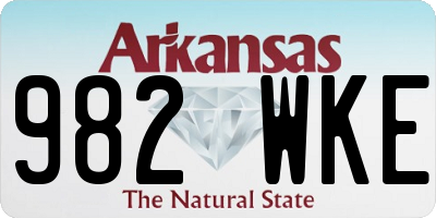 AR license plate 982WKE