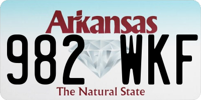 AR license plate 982WKF
