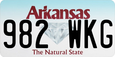 AR license plate 982WKG
