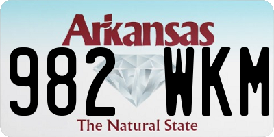 AR license plate 982WKM