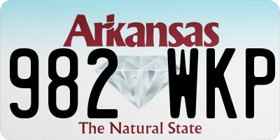 AR license plate 982WKP