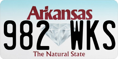 AR license plate 982WKS