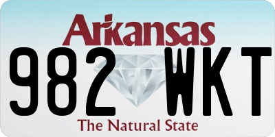 AR license plate 982WKT