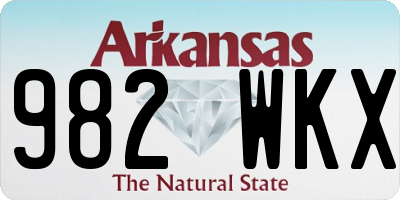 AR license plate 982WKX