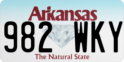 AR license plate 982WKY