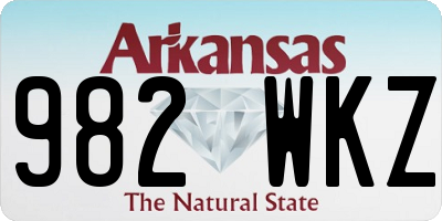 AR license plate 982WKZ