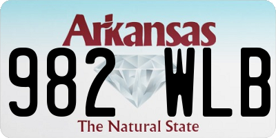 AR license plate 982WLB