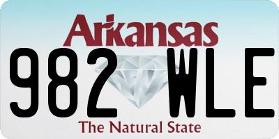 AR license plate 982WLE