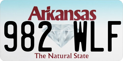 AR license plate 982WLF