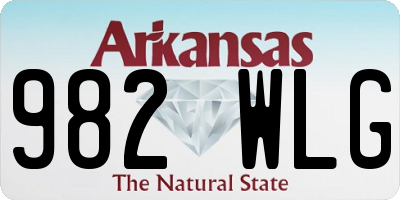 AR license plate 982WLG