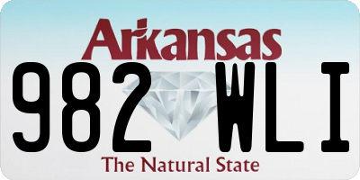 AR license plate 982WLI