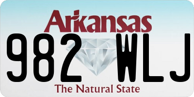 AR license plate 982WLJ