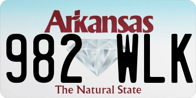 AR license plate 982WLK