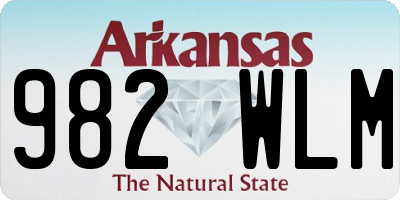 AR license plate 982WLM