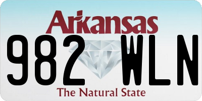 AR license plate 982WLN