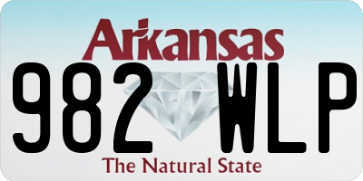 AR license plate 982WLP