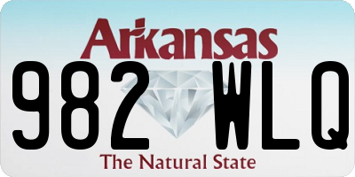 AR license plate 982WLQ
