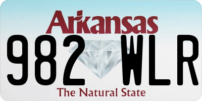 AR license plate 982WLR