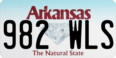 AR license plate 982WLS