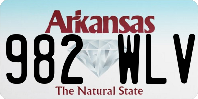 AR license plate 982WLV