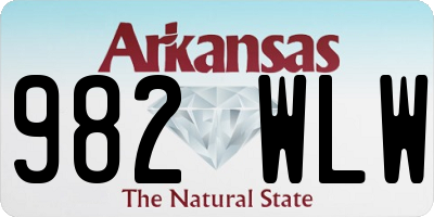 AR license plate 982WLW