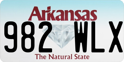 AR license plate 982WLX