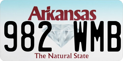 AR license plate 982WMB