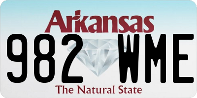 AR license plate 982WME
