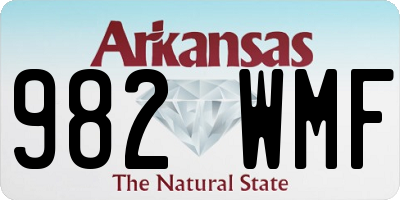 AR license plate 982WMF