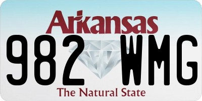 AR license plate 982WMG