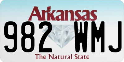 AR license plate 982WMJ