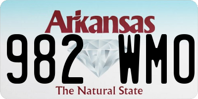 AR license plate 982WMO