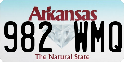 AR license plate 982WMQ