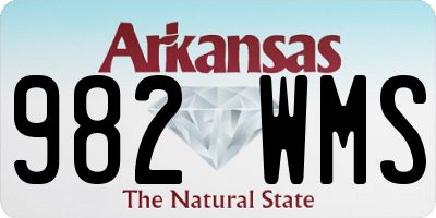 AR license plate 982WMS