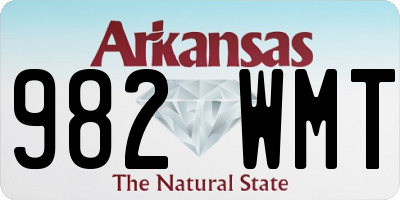 AR license plate 982WMT