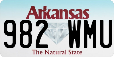 AR license plate 982WMU