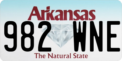 AR license plate 982WNE