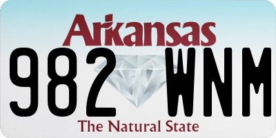 AR license plate 982WNM