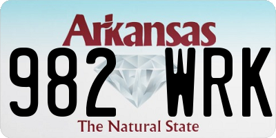 AR license plate 982WRK