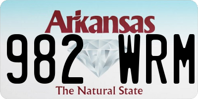 AR license plate 982WRM