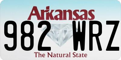 AR license plate 982WRZ